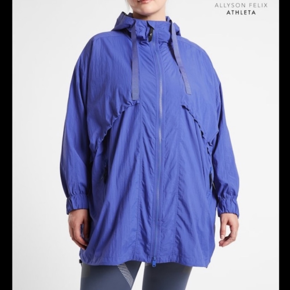 Allyson Felix Athleta - Legend Novelty Jacket - Merlin Blue - Size L - New
